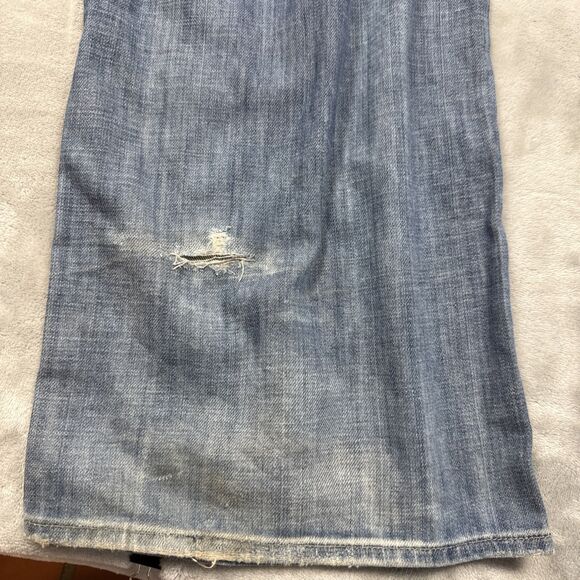 Hudson Jeans Men's Briggs Straight Fit Jeans Size 38 Light Wash Distressed USA - Picture 4 of 9